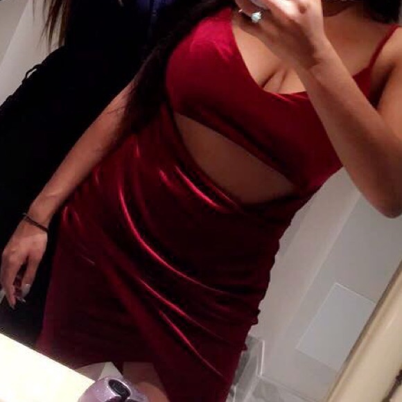 Fashion Nova Dresses & Skirts - Burgundy Velvet Fashion Nova Dress